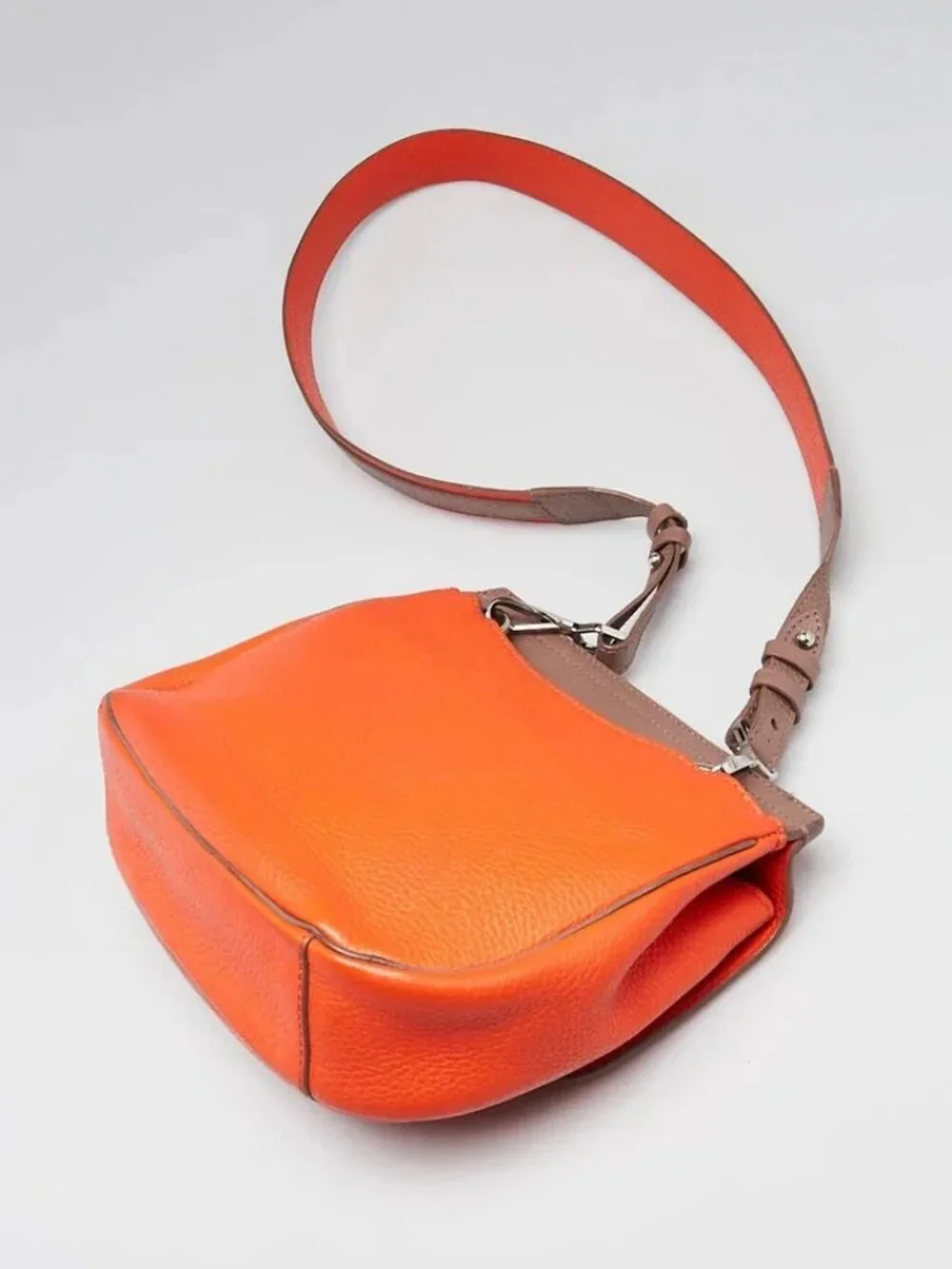 Louis Vuitton Tangerine/Taupe Taurillon Leather Marceau Bag
